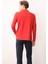 Erkek Polo Yaka Uzun Kollu Sweatshirt Kırmızı 3