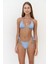 Cahya Bağlamalı Üçgen Mavi Bikini Üstü 3