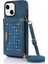 IPhone 13 Moda Glitter Cüzdan Kılıf ile Uyumlu Rfıd Engelleme Kayışı (Yurt Dışından) 1