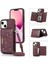 IPhone 13 Moda Glitter Cüzdan Kılıf ile Uyumlu Rfıd Engelleme Kayışı (Yurt Dışından) 1