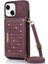 IPhone 13 Moda Glitter Cüzdan Kılıf ile Uyumlu Rfıd Engelleme Kayışı (Yurt Dışından) 3