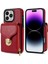 IPhone 16 Pro Fermuarlı Cep Kılıfı Anti-Şok Metal Snap Pu ile Uyumlu (Yurt Dışından) 5
