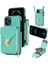 IPhone 11 Pro Max Fermuarlı Cep Kılıfı Cüzdan Kılıf Çanta Pu ile Uyumlu (Yurt Dışından) 1