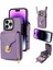IPhone 16 Pro Fermuarlı Cep Kılıfı Anti-Şok Metal Snap Pu ile Uyumlu (Yurt Dışından) 5