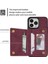 IPhone 14 Pro Fermuarlı Cep Kılıfı ile Uyumlu Pu Deri Arka Flip Case (Yurt Dışından) 3
