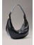 Kadın Pinched Soft Crescent Sm Omuz Çantası - Siyah 2
