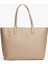 Kadın Logotape Tote Omuz Çanta - Açık Kahverengi 1