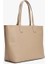 Kadın Logotape Tote Omuz Çanta - Açık Kahverengi 2