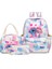Dikiş Büyük Kapasiteli Sırt Çantası Seti, Karikatür Anime Schoolbag, Çocuk Kız Seyahat Sırt Çantası Öğle Yemeği Çantası ve Kalem Çantası Renk: Dikiş 3pcs-D (Yurt Dışından) 1