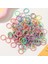 100PCS 2cm Renkli Kauçuk Bant Saçlara Zarar Vermez Küçük Başparmak Yüzüğü Yüksek Elastik Iplik Yürümeye Başlayan Çocuk Scrunchies Setcolor: JIT0013-5 (Yurt Dışından) 1