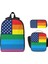 3pcs Rainbow Stripe Abd Kızlar Için Bayrak Sırt Çantası Seti Erkekler Kalem Çantaları Kitap Çantası Setleri Okul Öğrencileri Için Öğle Yemeği Kutusu Knapsackcolor: Gösterildiği Gibi (Yurt Dışından) 1
