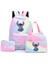 3pcs Lilo Dikiş Renkli Sırt Çantası ile Öğle Yemeği Çantası Sırt Çantası Sırt Çantası Erkekler Için Gündelik Okul Çantaları Kadın Kadınlar Öğrenci Gençler Renkler: 011 (Yurt Dışından) 1