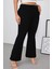Cedy Denım - Kadın Siyah Büyük Beden Ispanyol Paça Yüksek Bel Skinny Fit Likralı Pantolon C628 2