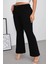 Cedy Denım - Kadın Siyah Büyük Beden Ispanyol Paça Yüksek Bel Skinny Fit Likralı Pantolon C628 3