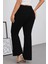 Cedy Denım - Kadın Siyah Büyük Beden Ispanyol Paça Yüksek Bel Skinny Fit Likralı Pantolon C628 4