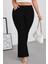 Cedy Denım - Kadın Siyah Büyük Beden Ispanyol Paça Yüksek Bel Skinny Fit Likralı Pantolon C628 6