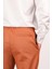Erkek Regular Fit Normal Kesim Chino Jogger Lastikli Düz Paça Kiremit Pantolon 4