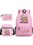 3pcs Capya Sırt Çantaları Mochilas Eestetik Ergenlik Tuval Dizüstü Dizüstü Çantası Okul Öğrenci Kawaii Bag Hediye Renk: Pembe/boyut: 16 Inç (Yurt Dışından) 1