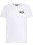 Erkek Bisiklet Yaka Pamuklu T-Shirt - Beyaz 1
