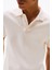 Erkek Regular Fit Polo Yaka T-Shirt - Krem 4
