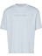 Erkek Relaxed Fit Logo Nakışlı T-Shirt - Mavi 1