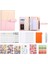 A6 YMX-012 Pu Deri Bütçeli Bağlayıcı Defter Macaron Rengi (Haki+Pembe) (Yurt Dışından) 1