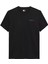 Erkek Slim Fit Minimal Logo T-Shirt - Siyah 1