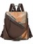Yeni Sırt Çantası Bayanlar Büyük Kapasite Yumuşak Pu Backpack Retro Retro Çok Yönlü Okul Çantası Seyahat Bagcolor: Kahverengi (Yurt Dışından) 1