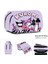 Miniso Kuromi Schoolbag Öğrencileri Kawaii Çift Katmanlı Kalem Çantası Büyük Kapasite Gündelik Sırt Çantası Karikatür Baskı Poşeti Renk: Sky Mavisi (Yurt Dışından) 1