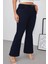 Cedy Denım - Kadın Siyah Büyük Beden Ispanyol Paça Yüksek Bel Skinny Fit Likralı Pantolon C628 1