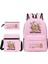 3pcs Capya Sırt Çantaları Mochilas Eestetik Sırt Çantaları Genç Tuval Dizüstü Bilgisayar Sırt Çantası Okul Öğrenci Kawaii Çantası En Iyi Hediye Renk: Pembe (Yurt Dışından) 1