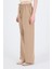 Vizon Keten Görünümlü %100 Pamuk Cepli Bol Paça Pantolon 8054A 5