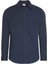 Erkek Uzun Kollu Slim Fit Gömlek - Lacivert 1