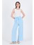 Bebe Mavi %100 Pamuk Müslin Palazzo/bol Paça Pantolon 8056A 1