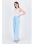 Bebe Mavi %100 Pamuk Müslin Palazzo/bol Paça Pantolon 8056A 2