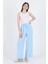 Bebe Mavi %100 Pamuk Müslin Palazzo/bol Paça Pantolon 8056A 3