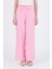 Pembe %100 Pamuk Müslin Palazzo/bol Paça Pantolon 8056A 5