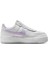 Air Force 1 Shadow Sneaker Unisex Hakiki Deri Günlük Spor Ayakkabı Beyaz Lila 2