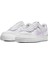 Air Force 1 Shadow Sneaker Unisex Hakiki Deri Günlük Spor Ayakkabı Beyaz Lila 3