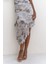 Stracnaha Drape Detaylı Gri Straplez Elbise 8
