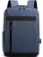 Business Laptop Sırt Çantası Büyük Kapasite Çok Fonksiyonlu USB Şarj Su Geçirmez Film Backbag Sıradan Omuz Çantası Erkekler Renk: Derin Mavi (Yurt Dışından) 1