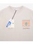 Rıto Erkek Bask Detaylı Bisiklet Yaka Oversize Fit Bej T-Shirt 2
