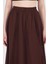 Kahve %100 Pamuk Müslin Midi Etek 7038 4