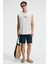 Phase Erkek Baskı Detaylı Bisiklet Yaka Oversize Fit Bej T-Shirt 1