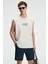 Phase Erkek Baskı Detaylı Bisiklet Yaka Oversize Fit Bej T-Shirt 2