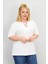 Kadın Büyük Beden Kısa Kollu Yakası Biye Detaylı Bluz 1970-25 4