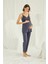18432453 Kadın Lacivert Hamile Lohusa Seti Sabahlık Gecelik Pijama Takım 4