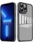 Apple iPhone 13 Pro Uyumlu Kamera Korumalı Transparan Metal Platin Kaplamalı Lux Kapak 1