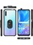 Huawei P Smart Pro 2019 Kılıf Anti-Shock Darbe Önleyici Renkli Kenarlar, Metal Yüzüklü Kılıf 5