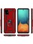 Samsung Galaxy A71 Uyumlu Kılıf Çift Katmanlı Polikarbon Koruma ve Manyetik Tutucu Stand Yüzük 2